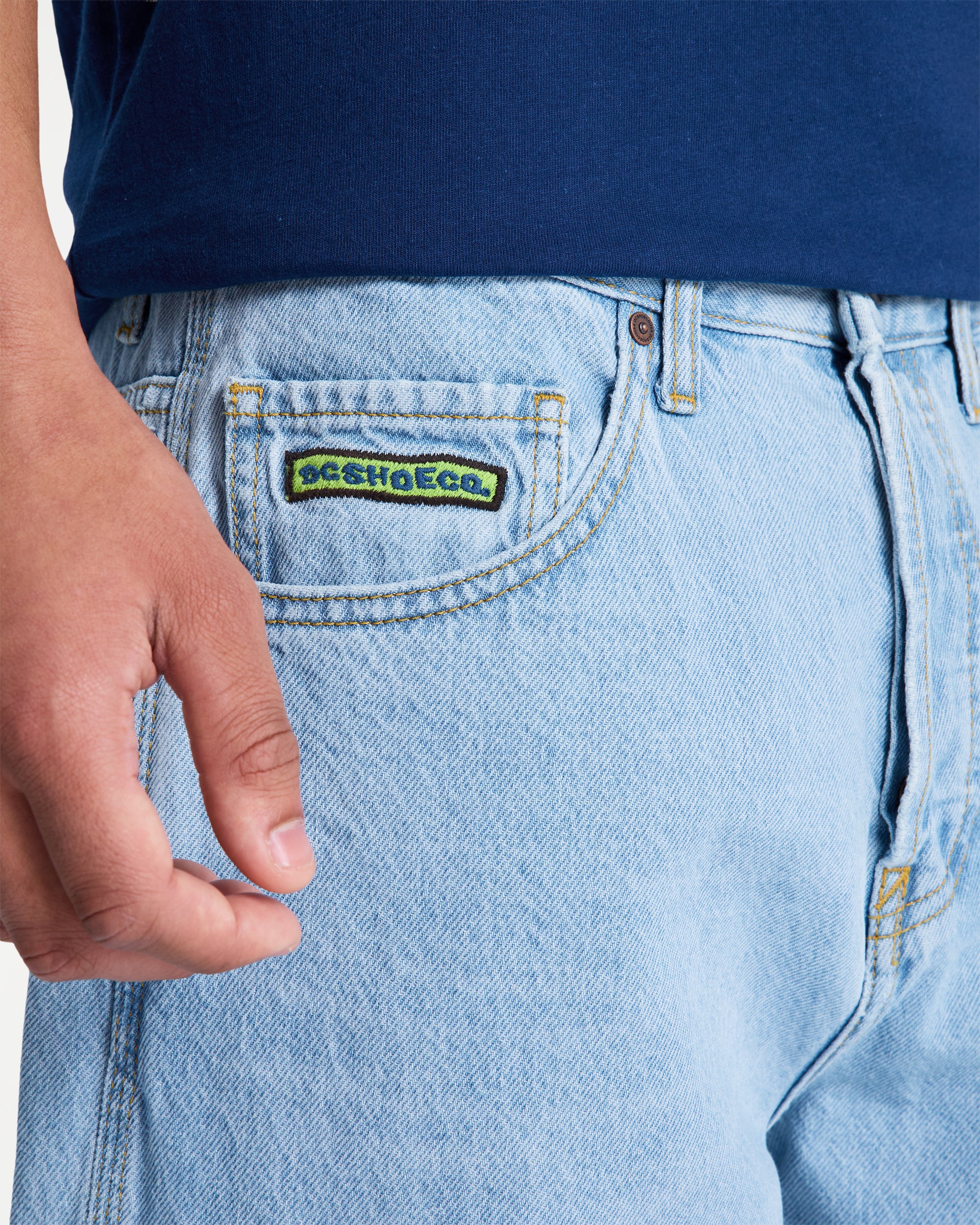 Mens Baggy Denim Carpenter Pants - Image 4