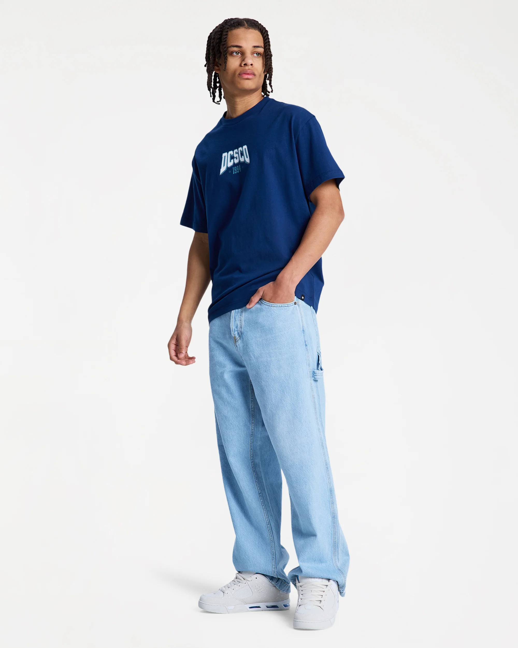 Mens Baggy Denim Carpenter Pants - Image 6