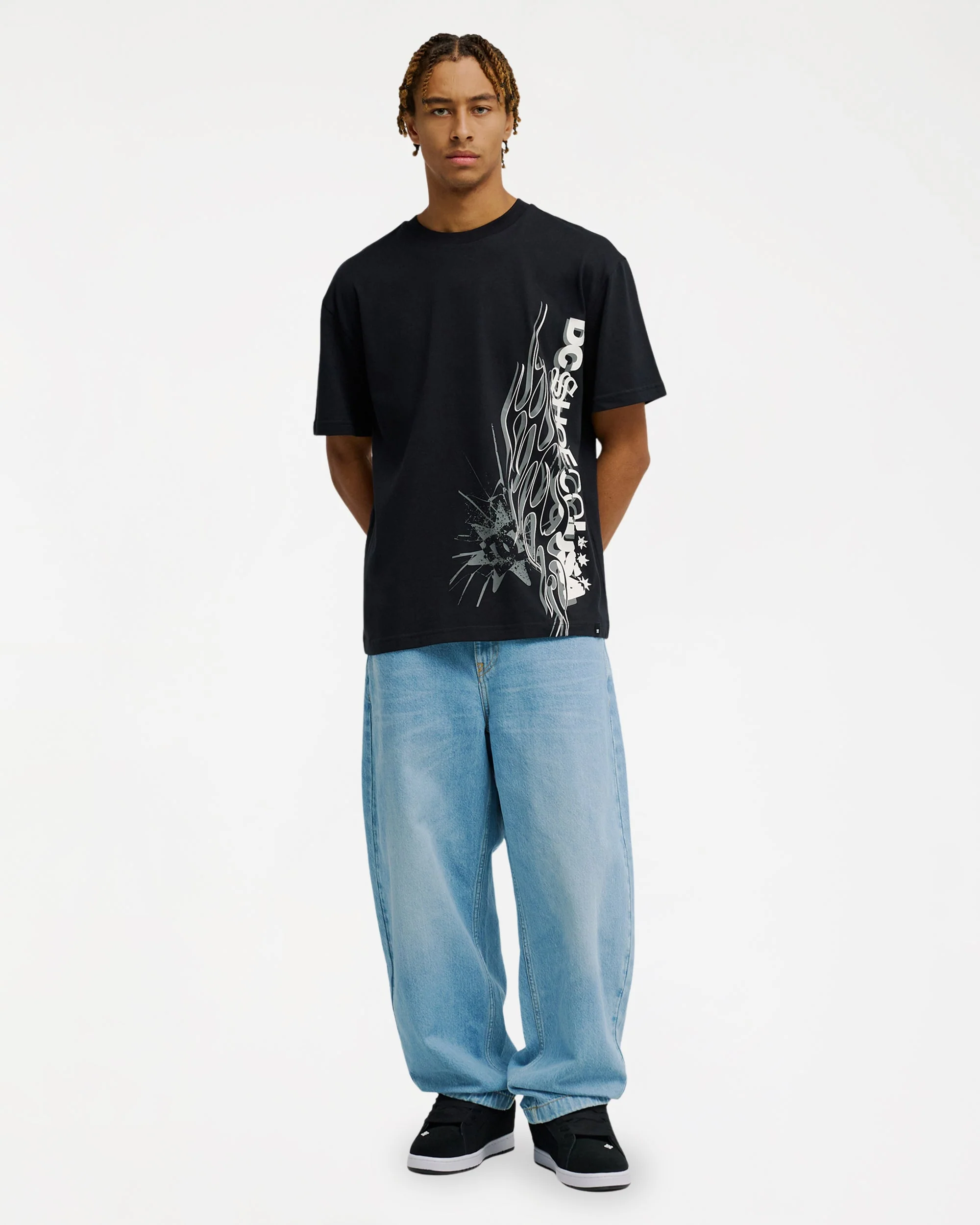 Mens Dc Side Flame T-Shirt - Image 6